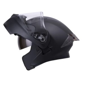 CASCO MOTO ICH 3120 SOLID NEGRO OPACO ABATIBLE CON SUN VISOR CERTIFICACIÓN DOT