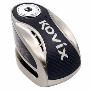 CANDADO DISCO PARA MOTO KOVIX KNX10 METAL CON ALARMA 120DB SEGURO DE 10MM DOBLE LOCK