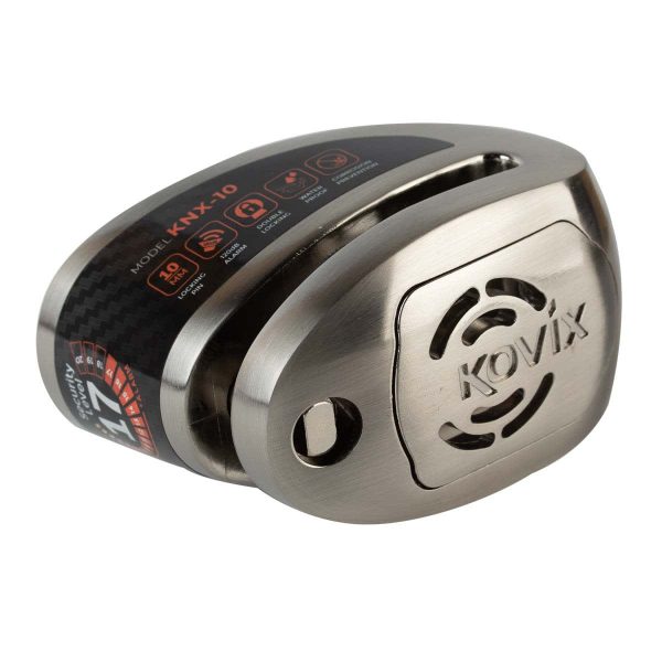 CANDADO DISCO PARA MOTO KOVIX KNX10 METAL CON ALARMA 120DB SEGURO DE 10MM DOBLE LOCK - Imagen 3