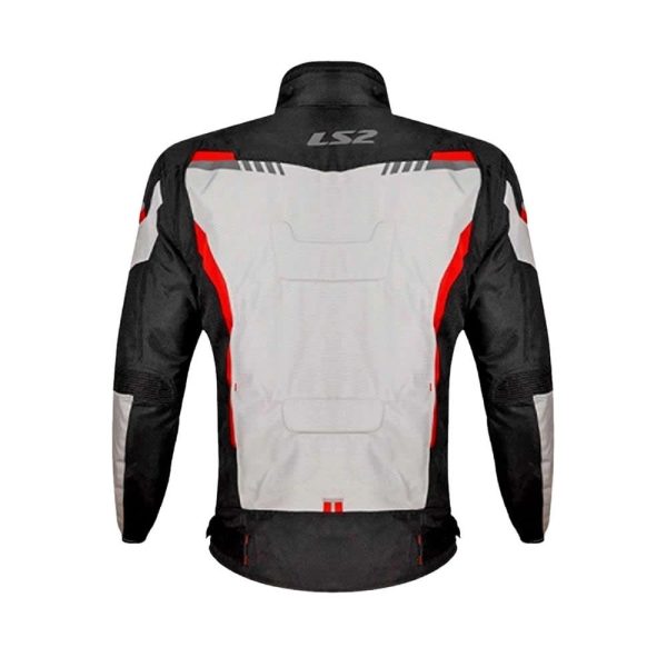 CHAQUETA LS2 WOLF NEGRA GRIS CLARA ROJA - Imagen 2