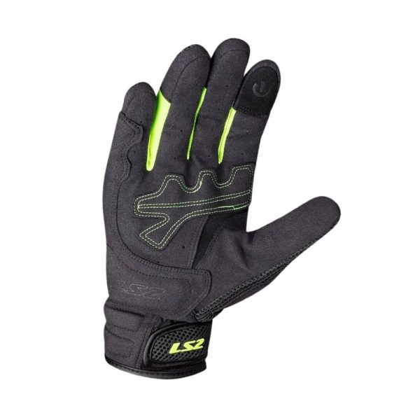 GUANTE LS2 KUBRA NEGRO AMARILLO HOMBRE - Imagen 2