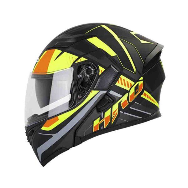 Casco Moto Hro 3400 cort n.m am.n Abatible Con Sun Visor Dot