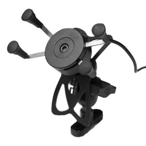 Soporte para celular moto moxi con base para espejo o volante tipo x