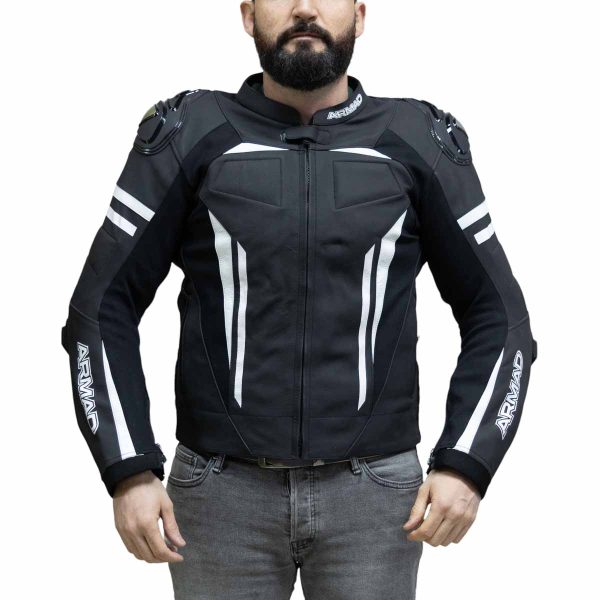 Chaqueta de cuero para armad gear modelo steel hecha de cuero diseñada para el uso deportivo / carreras