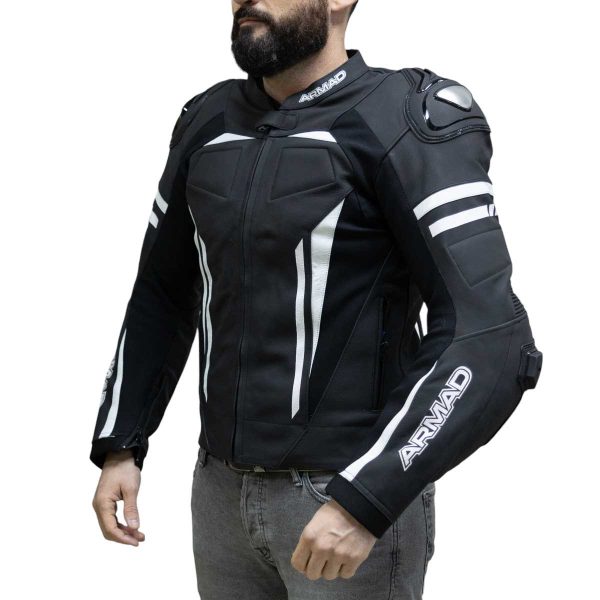 Chaqueta de cuero para armad gear modelo steel hecha de cuero diseñada para el uso deportivo / carreras