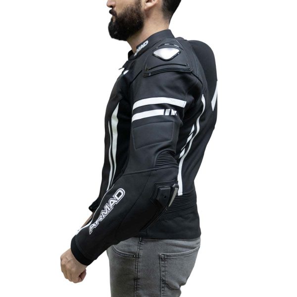 Chaqueta de cuero para armad gear modelo steel hecha de cuero diseñada para el uso deportivo / carreras