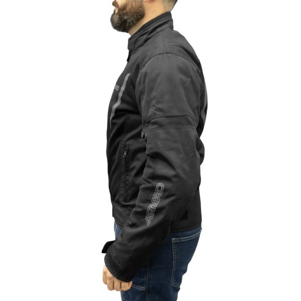 Chaqueta de cordura para motociclista marca: armad gear modelo air-b cintas ajustables con velcro en la cadera