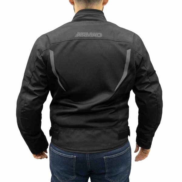 Chaqueta de cordura para motociclista marca: armad gear modelo air-b cintas ajustables con velcro en la cadera