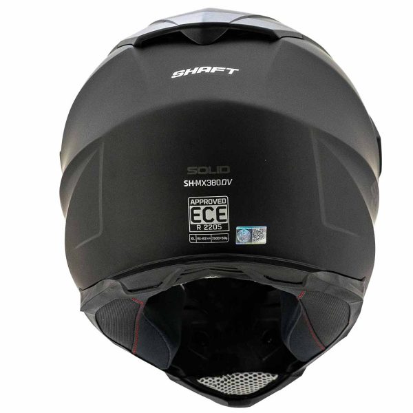Casco integral marca shaft mx-380dv carcaza de abs (termo-plástico de alta resistencia) interior con tecnología sat (tecnología de absorción de impactos)