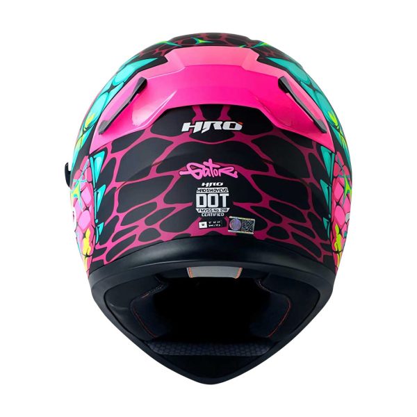 CASCO MOTO HRO 514DV GATOR TURQ FC INTEGRAL - Imagen 3