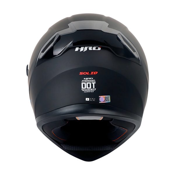 CASCO MOTO HRO 514DV SOLID NEGRO RJ INTEGRAL - Imagen 2