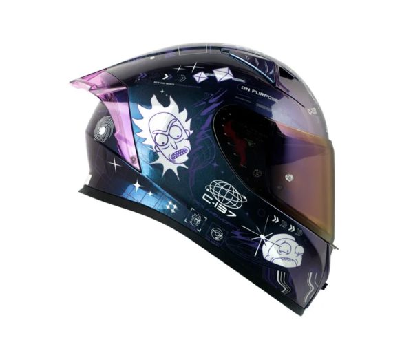 Casco SHAFT sh-526sp EVO RICK VIVAL  Iridium MORADO HUMO CLARO - Imagen 2
