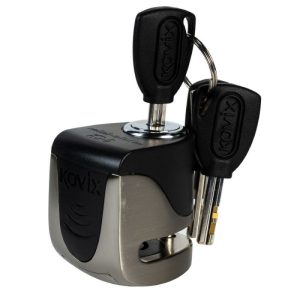 Candado Disco Moto Kovix Con Alarma Ks6 Metal Pulido