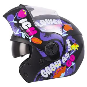 Casco moto ich 3110 junior feel az abatible con sun visor certificación dot