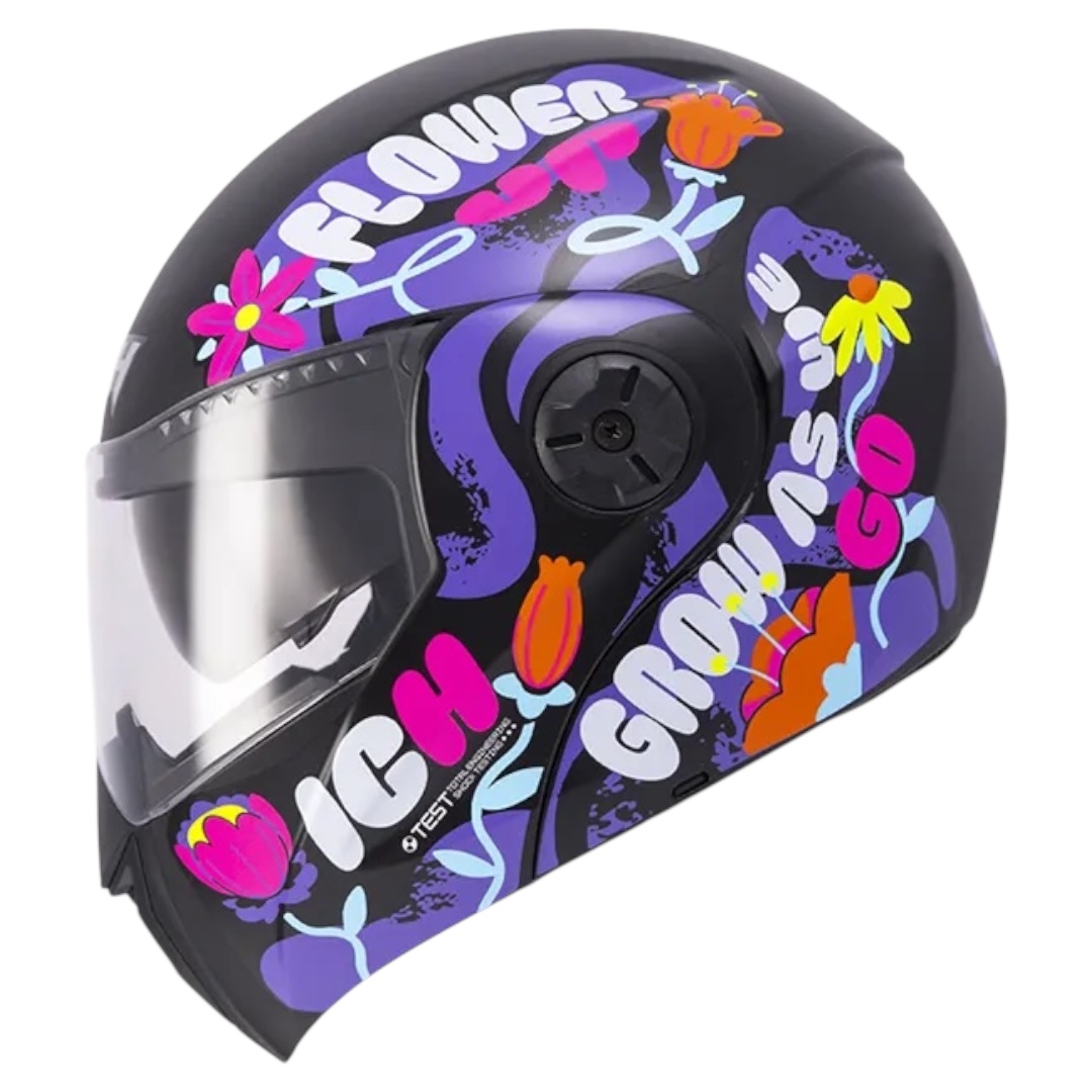 Casco moto ich 3110 junior feel az abatible con sun visor certificación dot - Imagen 2