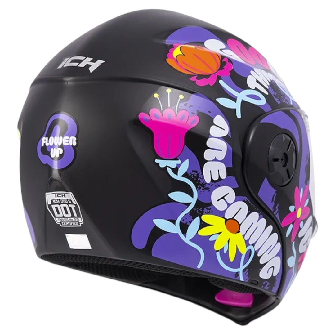 Casco moto ich 3110 junior feel az abatible con sun visor certificación dot - Imagen 4