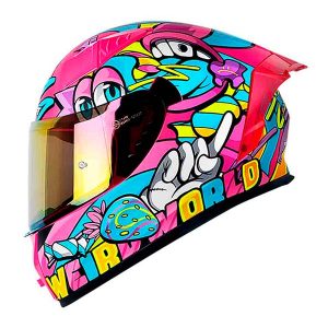 CASCO MOTO SHAFT 526SP EVO WEIRD ROSA INTEGRAL