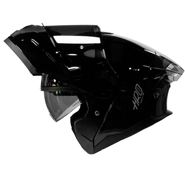 Casco moto hro 3480dv solid ng sm brillo abatible con sun visor dot - Imagen 2