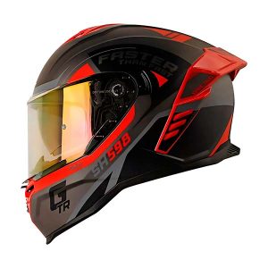 CASCO INTEGRAL SHAFT 598 GTR JBOND GRAY RED MATT - IRIDIUM RED