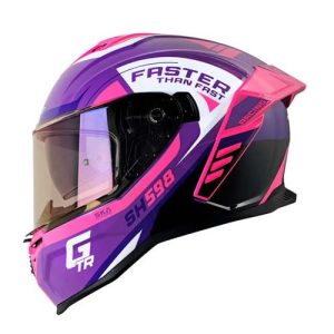 CASCO INTEGRAL SHAFT 598 GTR JBON (MORADO/FUCSIA).VISOR MORADO