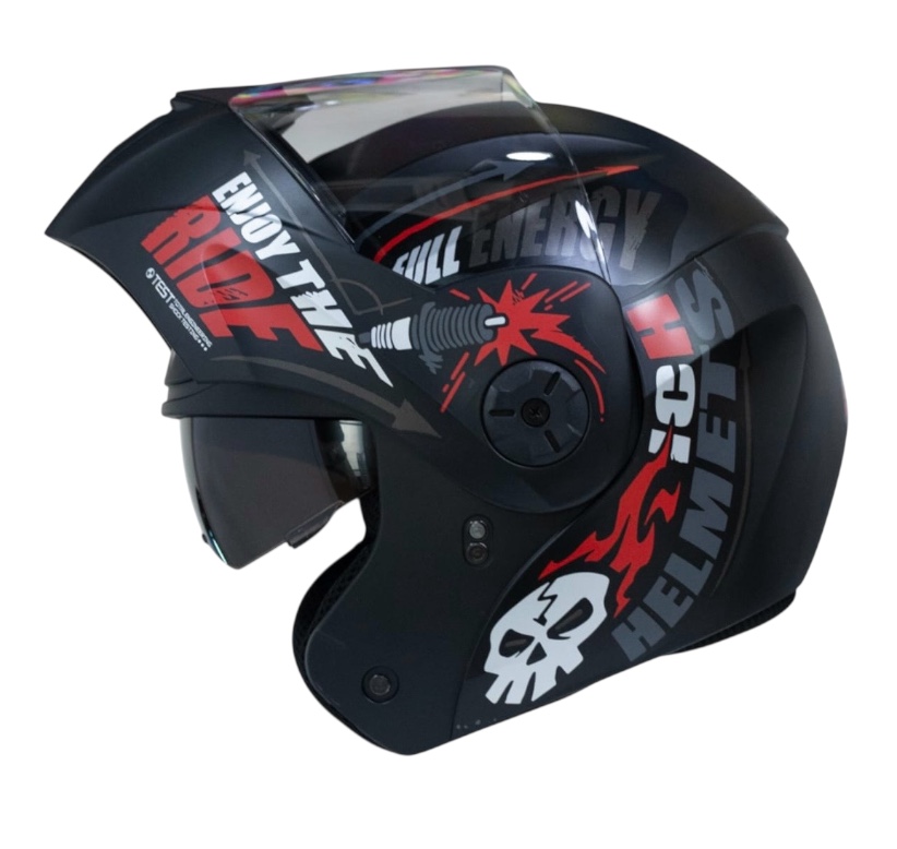 CASCO MOTO ICH 3110 SPEED MASTER RJ ABATIBLE CON SUN VISOR CERTIFICACIÓN DOT 3CV