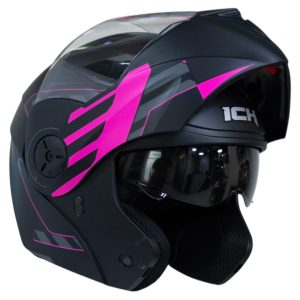 CASCO MOTO ICH 3110 CICU FC ABATIBLE CON SUN VISOR CERTIFICACIÓN DOT 3CV