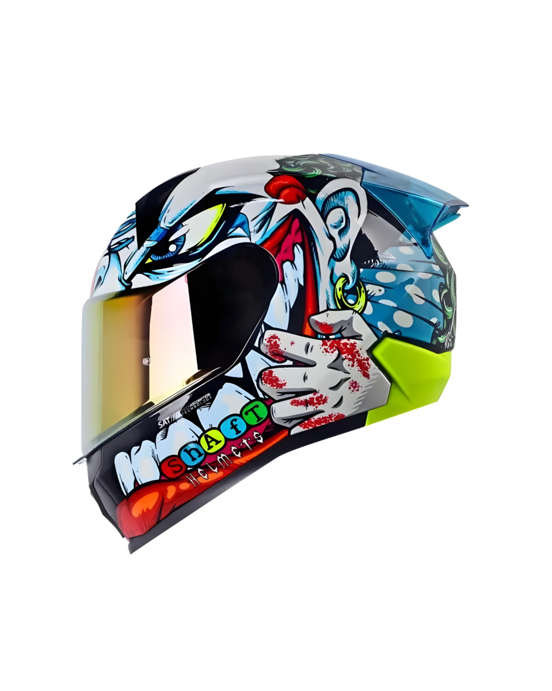 CASCO INTEGRAL SHAFT 560 EVO CLOWN BLANCO AZUL