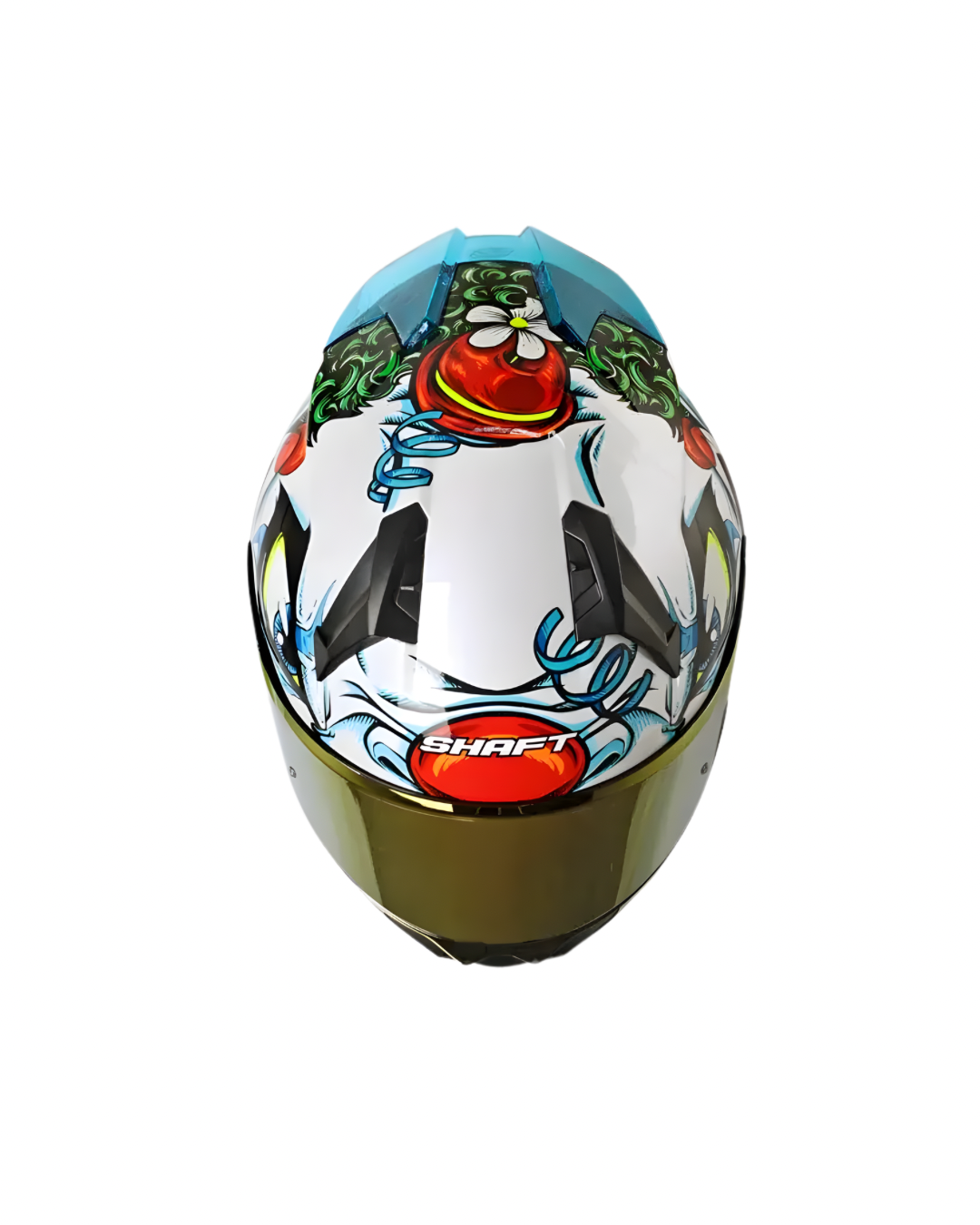 CASCO INTEGRAL SHAFT 560 EVO CLOWN BLANCO AZUL - Imagen 2