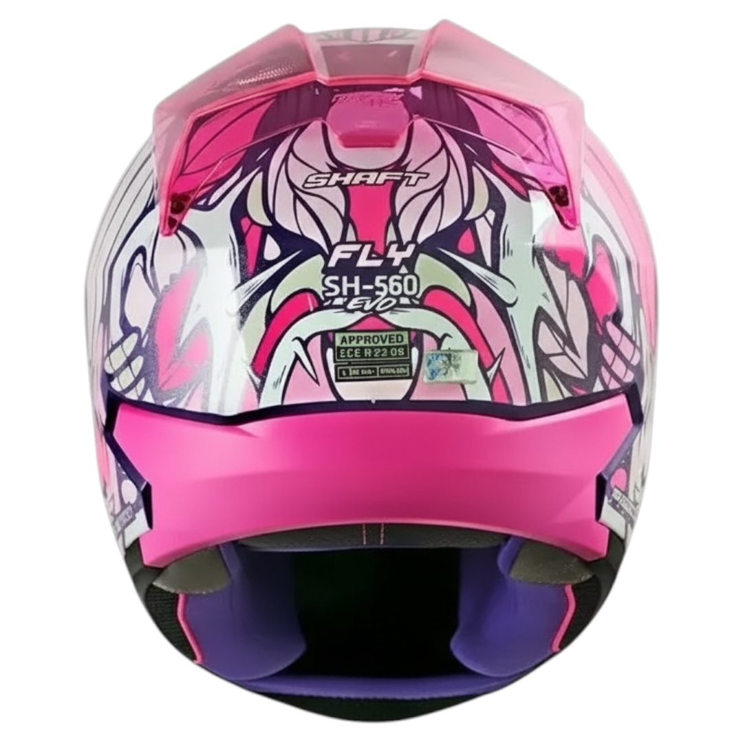 CASCO INTEGRAL SHAFT 560 EVO FLY ROSADO MORADO - Imagen 2
