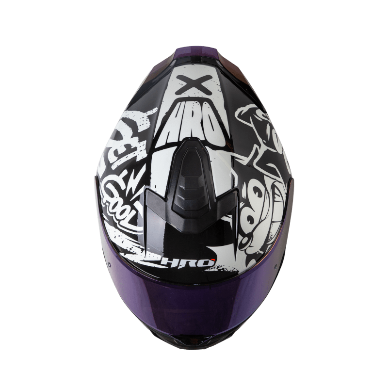 CASCO MOTO HRO 506 BLACK CAT NG BL INTEGRAL NORMA DOT - Imagen 3
