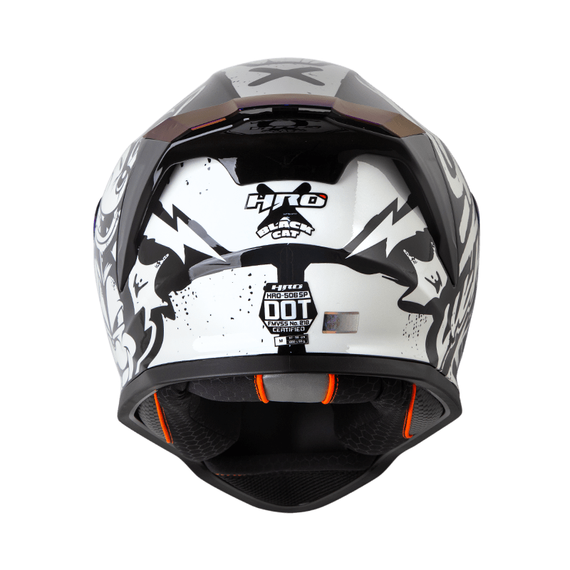 CASCO MOTO HRO 506 BLACK CAT NG BL INTEGRAL NORMA DOT - Imagen 4