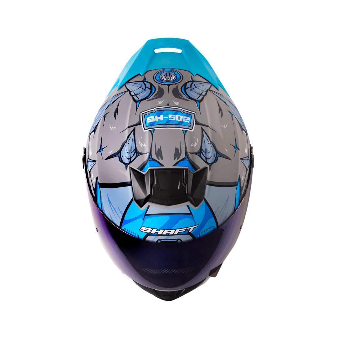 CASCO INTEGRAL SHAFT 502SP ELDYMON AZUL CERTIFICACIÓN DOT - Imagen 2
