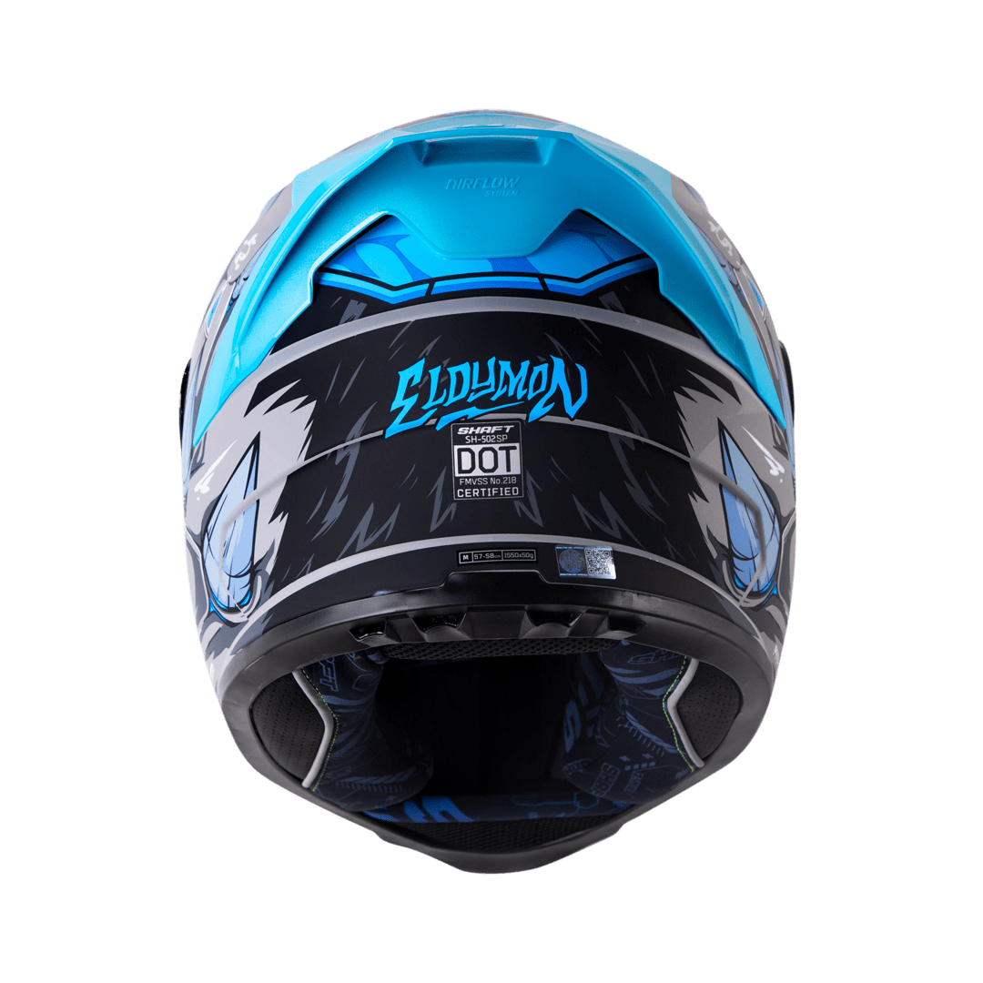 CASCO INTEGRAL SHAFT 502SP ELDYMON AZUL CERTIFICACIÓN DOT - Imagen 3