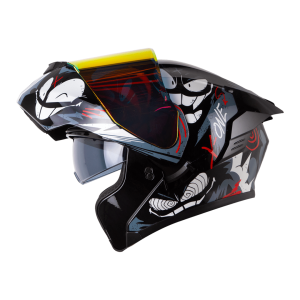 CASCO MOTO XONE 3000RS XMILEY NG GR.CL ABATIBLE SUN VISOR