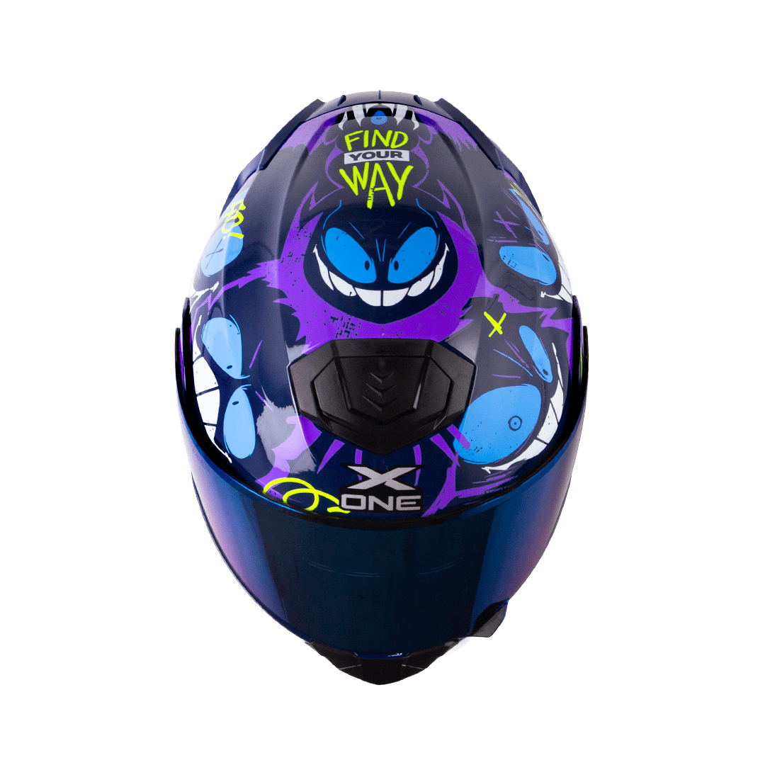 CASCO MOTO XONE 3000RS XMILEY AZ.OS AZ ABATIBLE SUN VISOR - Imagen 3