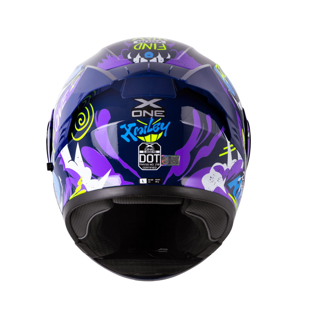 CASCO MOTO XONE 3000RS XMILEY AZ.OS AZ ABATIBLE SUN VISOR - Imagen 4